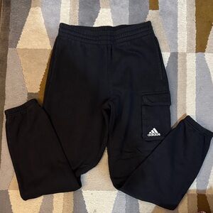 Adidas Kids Black Cargo Joggers